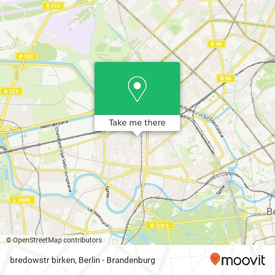 Карта bredowstr birken, Moabit, 10551 Berlin