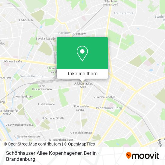 Schönhauser Allee Kopenhagener map