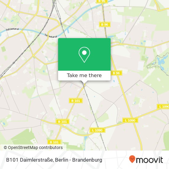 Карта B101 Daimlerstraße, Marienfelde, 12277 Berlin