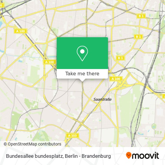 Карта Bundesallee bundesplatz