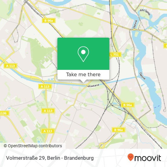 Карта Volmerstraße 29, Adlershof, 12489 Berlin