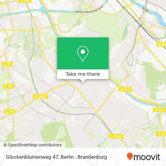 Glockenblumenweg 47, Rudow, 12357 Berlin map