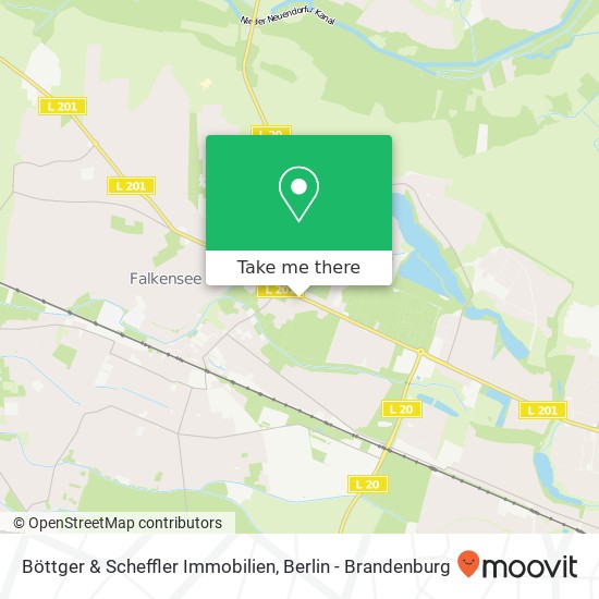 Карта Böttger & Scheffler Immobilien, Falkenhagener Straße 14A