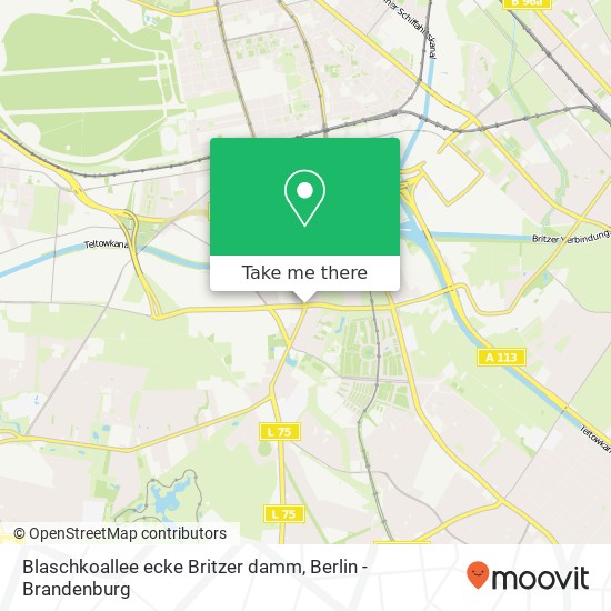 Blaschkoallee ecke Britzer damm, Britz, 12347 Berlin map