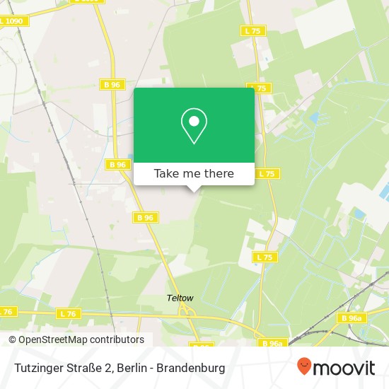 Карта Tutzinger Straße 2, Lichtenrade, 12309 Berlin
