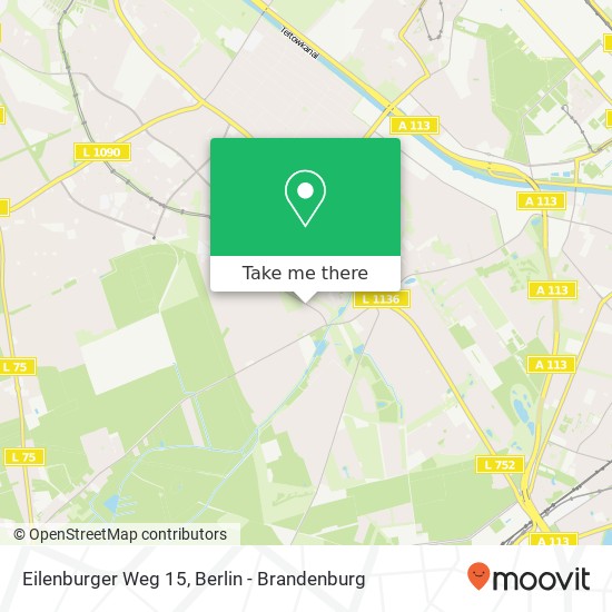Карта Eilenburger Weg 15, Rudow, 12355 Berlin