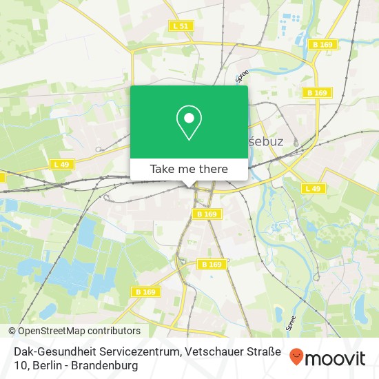 Dak-Gesundheit Servicezentrum, Vetschauer Straße 10 map