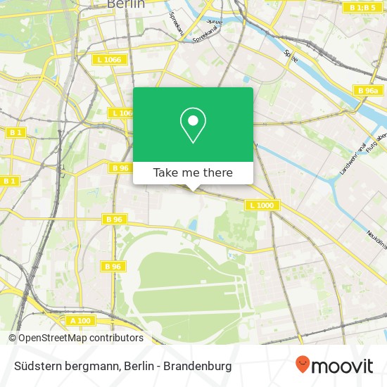 Карта Südstern bergmann, Kreuzberg, 10961 Berlin