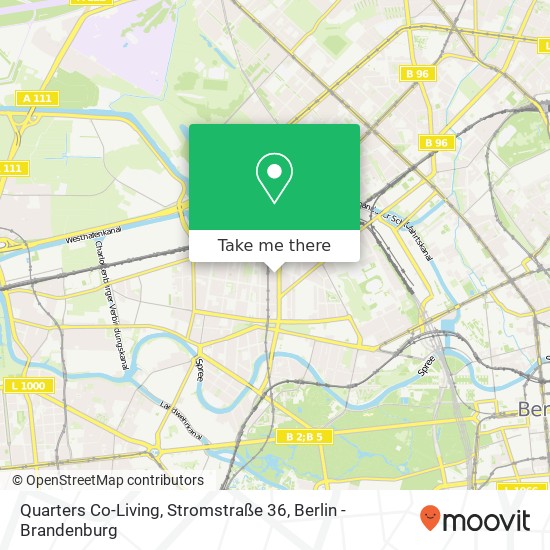 Quarters Co-Living, Stromstraße 36 map