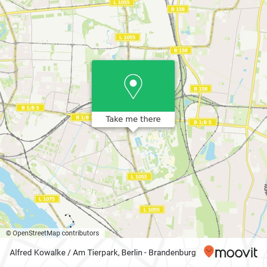 Карта Alfred Kowalke / Am Tierpark, Friedrichsfelde, 10315 Berlin