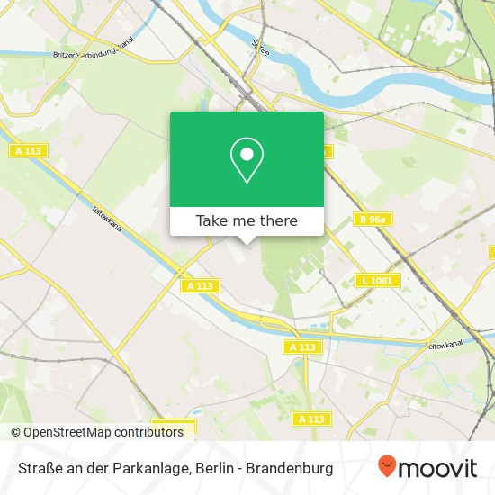 Карта Straße an der Parkanlage, Johannisthal, 12487 Berlin