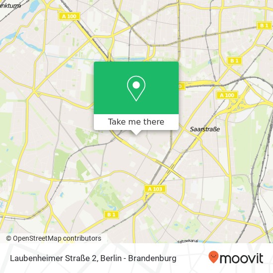 Карта Laubenheimer Straße 2, Wilmersdorf, 14197 Berlin