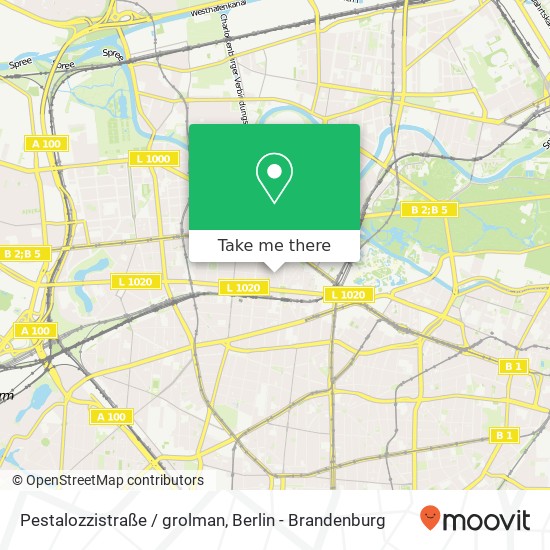 Карта Pestalozzistraße / grolman, Charlottenburg, 10623 Berlin