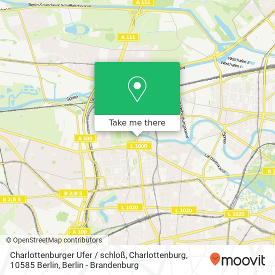 Карта Charlottenburger Ufer / schloß, Charlottenburg, 10585 Berlin