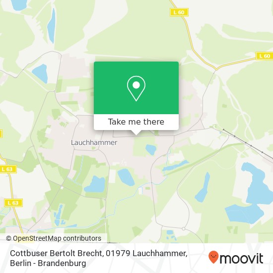 Карта Cottbuser Bertolt Brecht, 01979 Lauchhammer