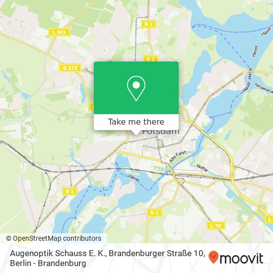 Карта Augenoptik Schauss E. K., Brandenburger Straße 10
