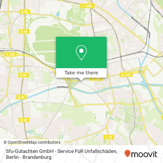 Карта Sfu-Gutachten GmbH - Service FüR Unfallschäden, Tempelhofer Weg 1