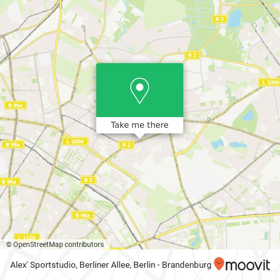 Alex' Sportstudio, Berliner Allee map