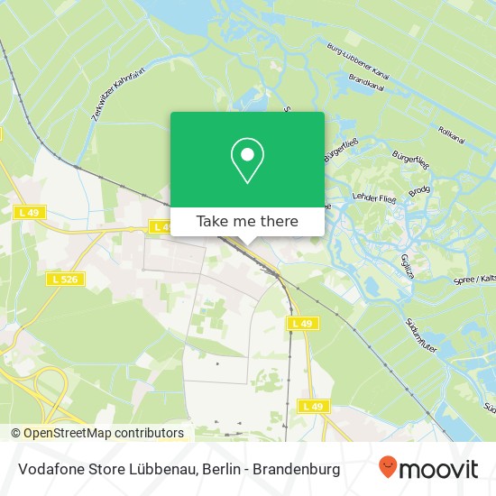 Карта Vodafone Store Lübbenau, Bahnhofstraße 21