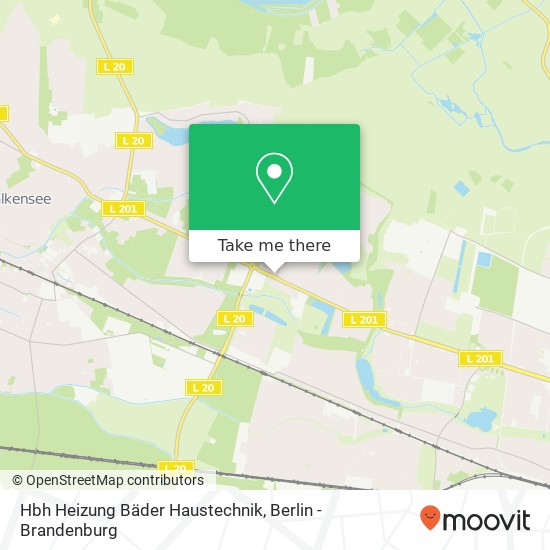 Карта Hbh Heizung Bäder Haustechnik, Spandauer Straße 124