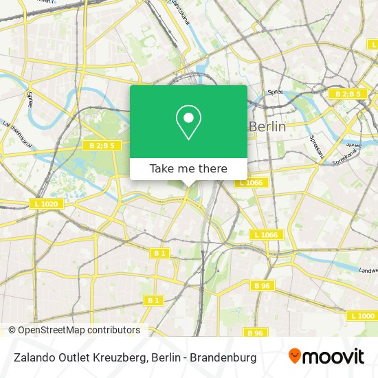 Zalando Outlet Kreuzberg map