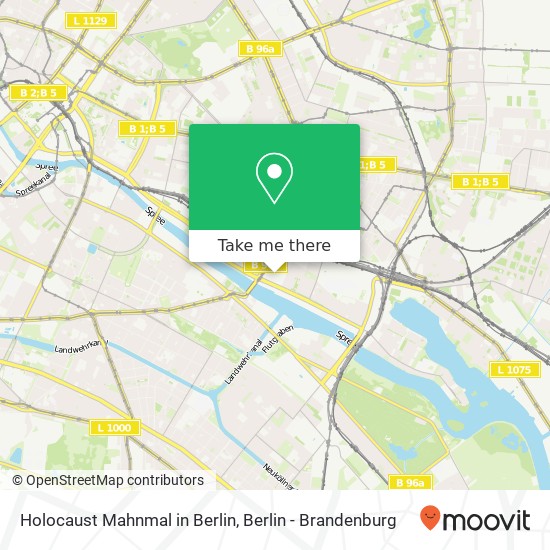 Holocaust Mahnmal in Berlin map