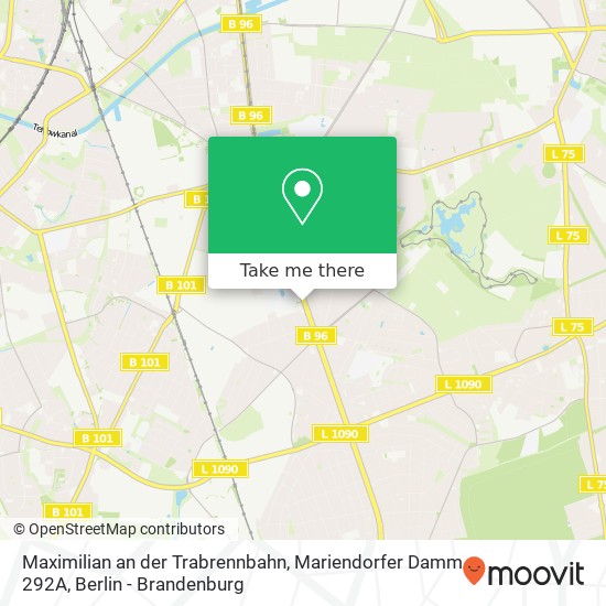 Maximilian an der Trabrennbahn, Mariendorfer Damm 292A map