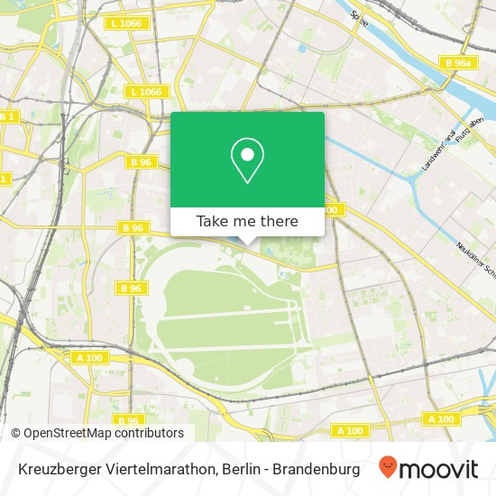 Карта Kreuzberger Viertelmarathon, Columbiadamm 111