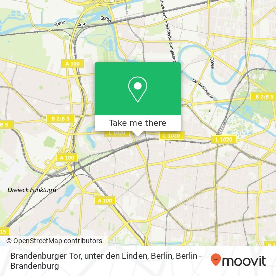 Brandenburger Tor, unter den Linden, Berlin map