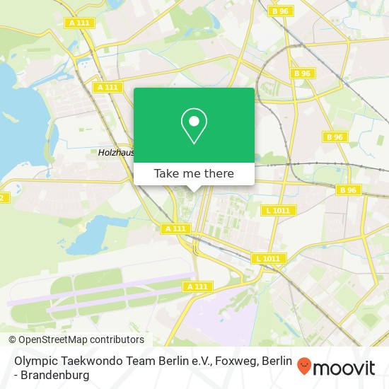 Olympic Taekwondo Team Berlin e.V., Foxweg map