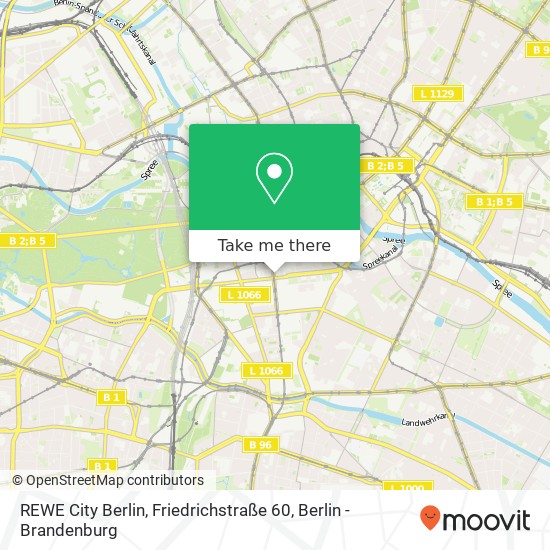 REWE City Berlin, Friedrichstraße 60 map