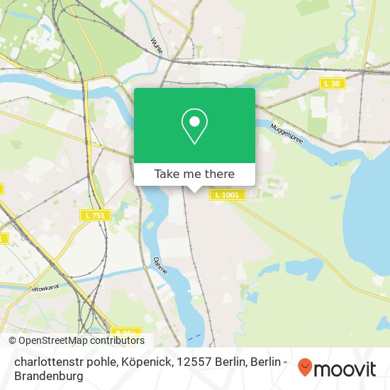 Карта charlottenstr pohle, Köpenick, 12557 Berlin