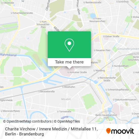 Charite Virchow / Innere Medizin / Mittelallee 11 map