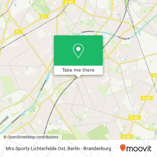 Карта Mrs.Sporty Lichterfelde Ost, Ferdinandstraße 35