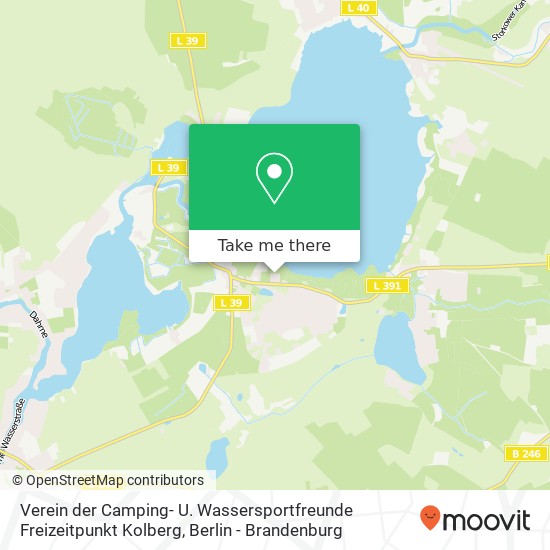 Карта Verein der Camping- U. Wassersportfreunde Freizeitpunkt Kolberg