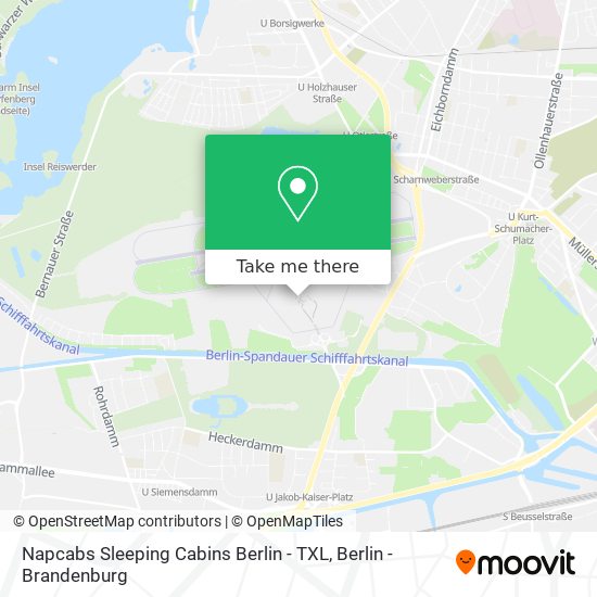 Napcabs Sleeping Cabins Berlin - TXL map