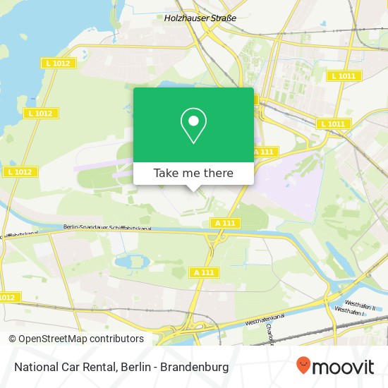 National Car Rental, Flughafen Tegel map