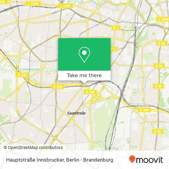 Карта Hauptstraße Innsbrucker, Schöneberg, 10827 Berlin