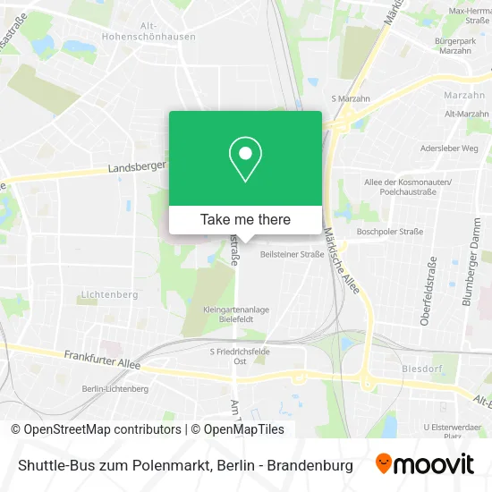 Карта Shuttle-Bus zum Polenmarkt