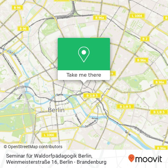 Карта Seminar für Waldorfpädagogik Berlin, Weinmeisterstraße 16