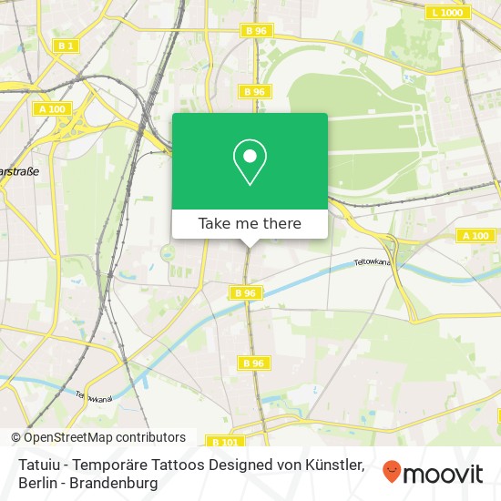 Карта Tatuiu - Temporäre Tattoos Designed von Künstler, Tempelhofer Damm