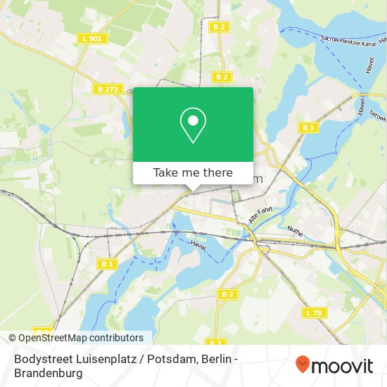 Карта Bodystreet Luisenplatz / Potsdam, Charlottenstraße 128