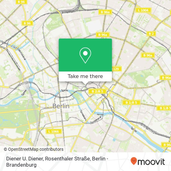 Карта Diener U. Diener, Rosenthaler Straße