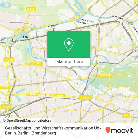 Gesellschafts- und Wirtschaftskommunikation Udk Berlin, Einsteinufer map