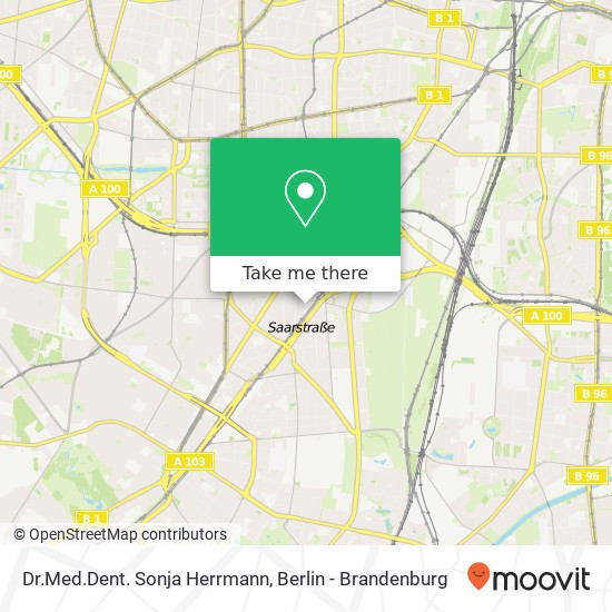 Карта Dr.Med.Dent. Sonja Herrmann, Sponholzstraße