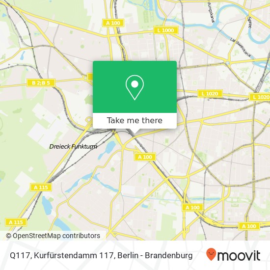 Карта Q117, Kurfürstendamm 117