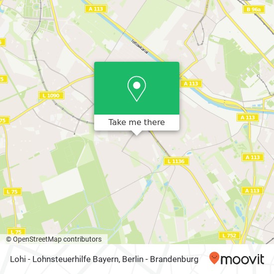 Карта Lohi - Lohnsteuerhilfe Bayern, Uhrmacherweg 28B