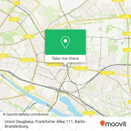 Карта Union Zeughaus, Frankfurter Allee 111