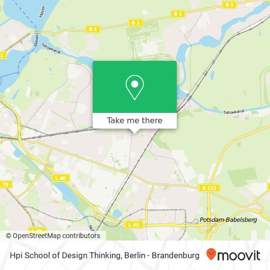 Hpi School of Design Thinking, Stahnsdorfer Straße map