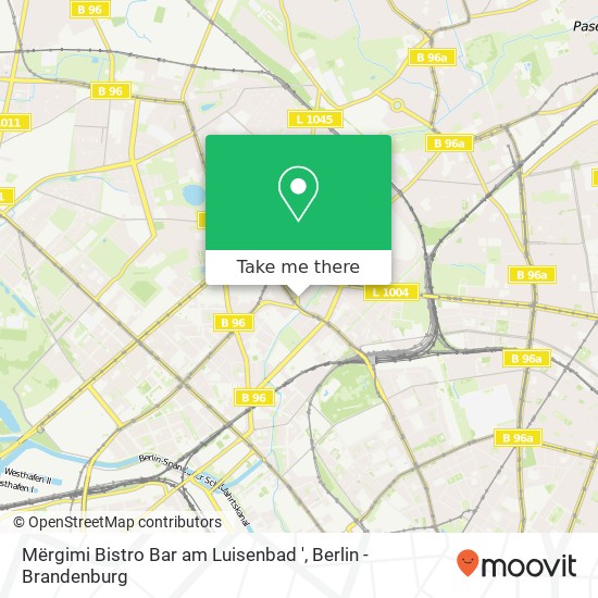 Карта Mërgimi Bistro Bar am Luisenbad ', Koloniestraße 3